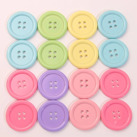Japanese Macaron Solid Color Round Resin Buttons For DIY Sewing Apparel Accessories Decorative Clothing Button Supplies