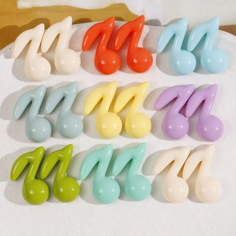 Japanischer Stil Musiknote Harz Flatback Charms Für DIY Ohrringe Haarschmuck Handyhülle Dekoration Schmuckherstellung Zubehör
