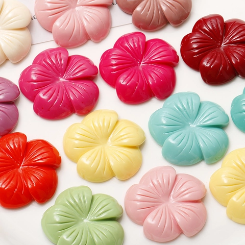 DIY Ρητίνη Λουλούδι Charms Γλυκά Πέντε Πέταλα Λουλούδι Flatback Cabochons για Κατασκευή Κοσμημάτων Διακόσμηση Θήκης Τηλεφώνου Χειροποίητα Αξεσουάρ Γυναίκες