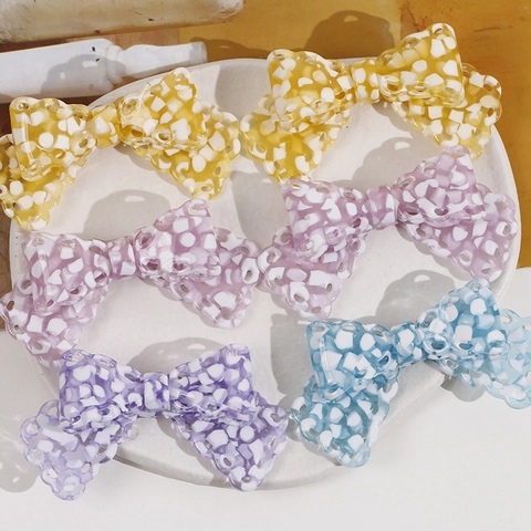 Acetat Schleife DIY Schmuckzubehör Kariertes Karomuster Schmetterling Patch Für Haarklammern Süße Mode Befunde