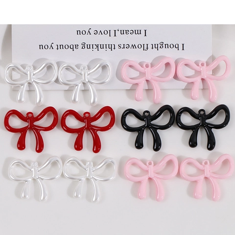 Resin Schleife Anhänger Für DIY Schmuckherstellung Ausgehöhlte Bowtie Charms Für Ohrringe Halskette Armband Handwerk Zubehör