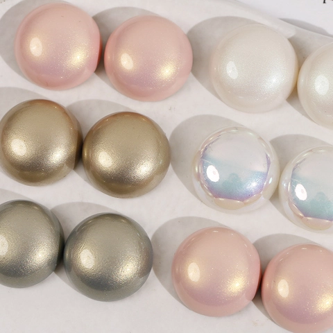 Cabochon Semicircolari in Acrilico Lucentezza Perla Perline a Base Piatta Per Fai da Te Gioielli Orecchini Forcine Decorazione