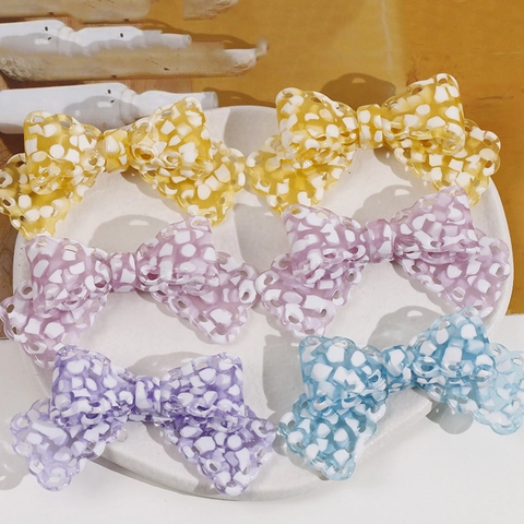 Acetat Schleife DIY Schmuckzubehör Kariertes Karomuster Schmetterling Patch Für Haarklammern Süße Mode Befunde