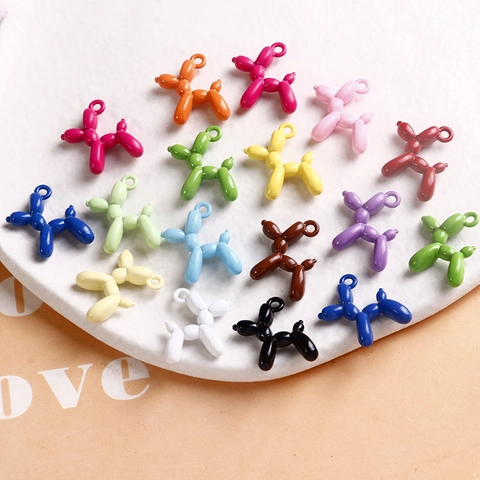 Ciondolo Cane Palloncino in Lega Laccata Ciondoli Colorati per Creazione Gioielli DIY per Collana Bracciale Portachiavi Donna Gioielli