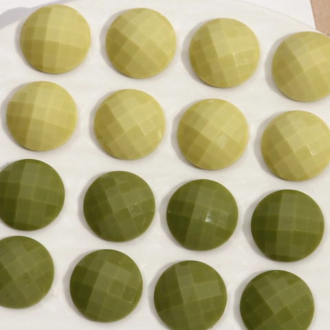Resina Verde Avocado Tondo Multifaccettato DIY Materiali per Orecchini Accessori Patch Fornitura Gioielli Fatti a Mano