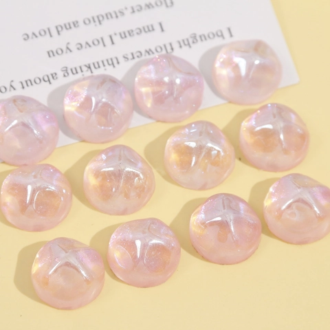 18mm Iridescent Resin Cabochons Flatback Starry Water Ripple Glitter Patches For DIY Earring Hair Clip Phone Case Making Craft