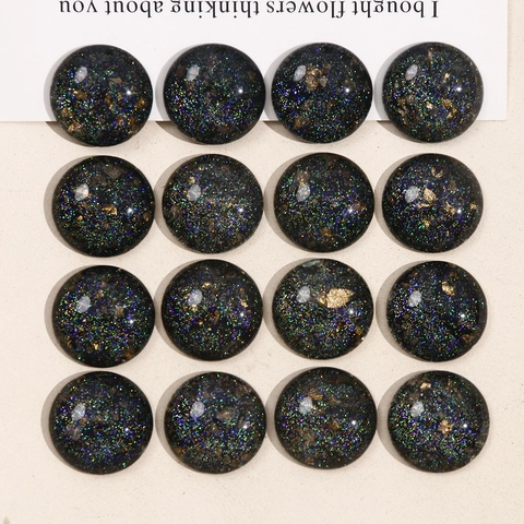 Cabujón de Resina Galaxia con Purpurina de Cielo Estrellado de Ensueño para Pendientes de Bricolaje Pinzas para el Pelo Material de Joyería