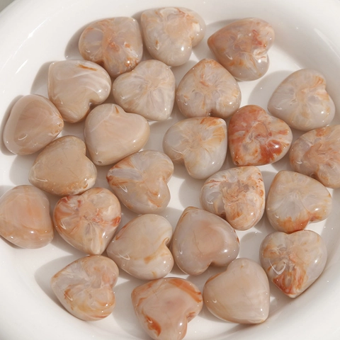 Perline Sciolte in Resina a Forma di Cuore 20mm Trama di Marmo Gradiente Accessori per Creazione Gioielli DIY