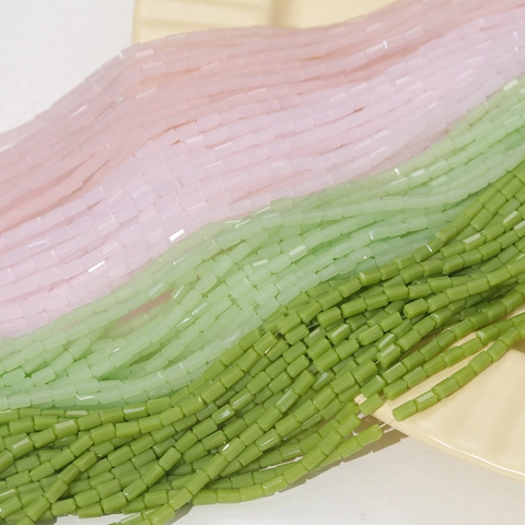 Natural Jade Stone Faceted Cylinder Tube Loose Beads For DIY Bracelet Necklace Earring Jewelry Making Handmade Materials