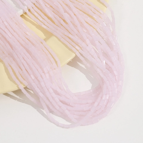 Natural Jade Stone Faceted Cylinder Tube Loose Beads For DIY Bracelet Necklace Earring Jewelry Making Handmade Materials