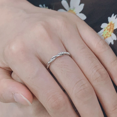 Anillo de Cuerda Trenzada de Moda Occidental para Mujer Cobre Circonia Anillo de Compromiso Joyería Minimalista de Boda