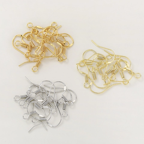 925 Sterling Silver Earring Hooks For DIY Jewelry Making Findings Electroplated Ear Wire Findings For Women Accessories