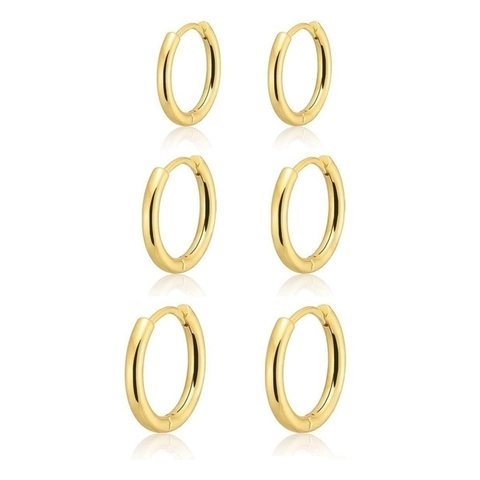 Minimalist Geometric Round Hoop Earrings With 925 Sterling Silver Earring Post Gold Silver Plated Jewelry For Women Men