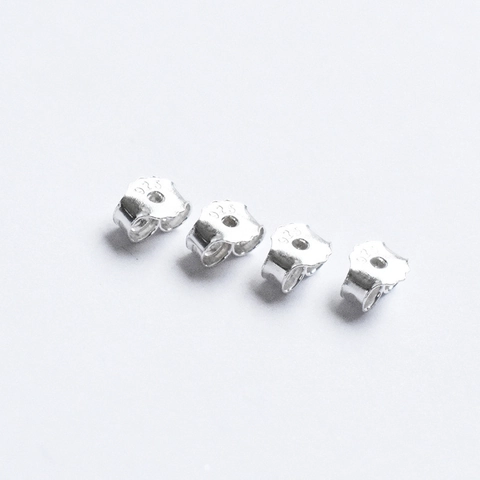 925 Sterling Silver Earring Back Only For DIY Jewelry Making Accessory Butterfly Earring Post Backs Replacement For Women