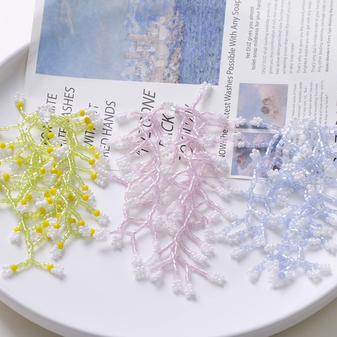 Forest Style Handmade Beaded Tassel Branch Shape Glass Beads DIY Jewelry Accessories For Earring Headwear Making Women Jewelry