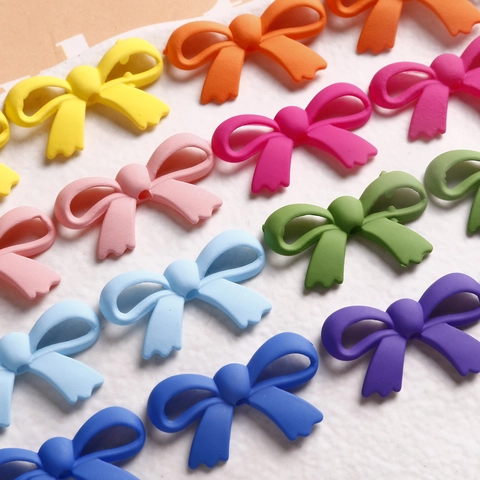 Japanischer Stil Süße Matte Acryl Schleife Anhänger Perforierte DIY Schmuckherstellung Zubehör Für Ohrringe Haar Armband
