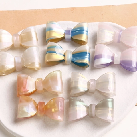 Pièces d'Accessoires de Cheveux DIY Nœud Holographique à Paillettes en Acétate pour Femmes Patch Bijoux Décoration