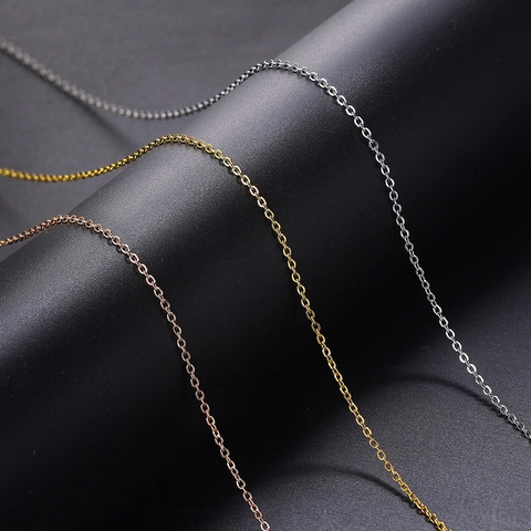 Minimalistische Edelstahl Ankerkette Halskette Gold Roségold Silber Galvanisiert Vakuumgalvanisierung Einfache Basis Zubehör Kette Halskette