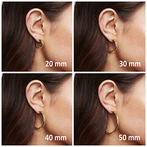 Minimalistische Kupfer C-Förmige Creolen Gold Silber Roségold Vergoldet Klobige Geometrische Ohrringe Für Damen Schmuck