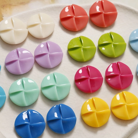 Fashion Windmill Shape Round Resin Patch For DIY Jewelry Making Polished Flatback Decorative Button For Phone Case