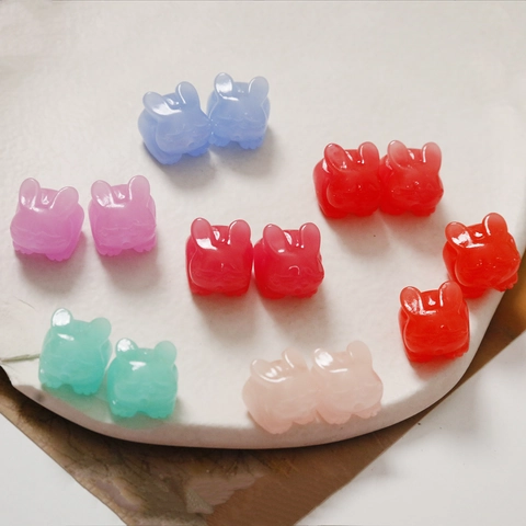 Perline a Forma di Coniglio in Polvere di Conchiglia Ciondoli per Creazione di Gioielli Fai da Te Orecchini Bracciali