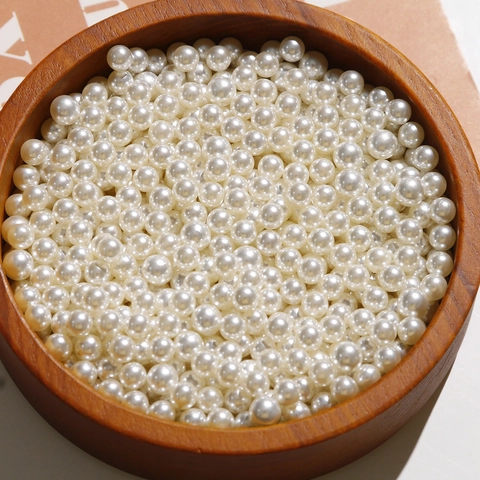 Acryl Kunstmatige Parel Kralen Hoge Glans Geen Gat Ronde Losse Kralen Voor DIY Oorbel Armband Sieraden Maken Ambachtelijke Benodigdheden