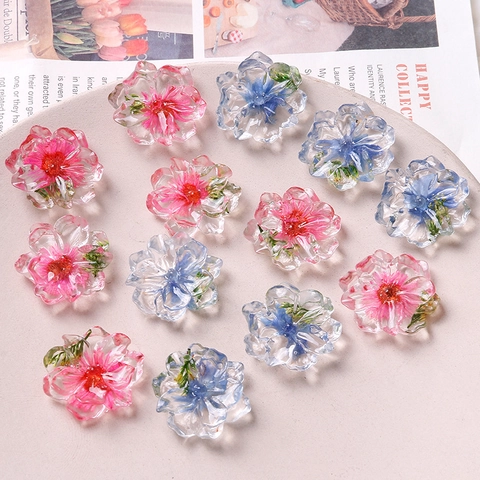 Clear Resin Natural Dried Flower Chrysanthemum DIY Jewelry Patch For Phone Case Earrings Handmade Craft Material Decor