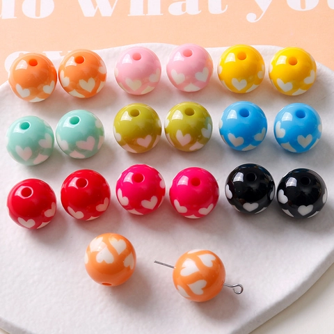 16mm Ronde Hars Hart Ster Pompoen Kralen Met Gat Veelkleurig Gepolijst Losse Kralen Voor DIY Sieraden Maken Accessoires