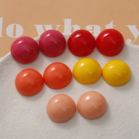 Sweet Round Resin Cabochon Patches For DIY Jewelry Making Hair Clip Mobile Phone Case Decoration Accessories Flatback Materials