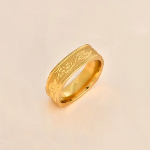 Luxuriöser Quadratischer Ring Aus Edelstahl Für Damen Und Herren Gold Keltischer Knoten Kreuz Flamme Griechischer Schlüssel Fingerring