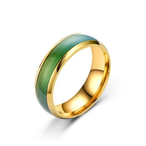 Mood Ring Temperature Emotion Feeling Change Color Stainless Steel Band Rings For Unisex Fashion Jewelry Accessory Gift
