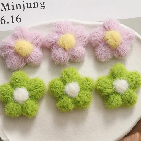 Handmade Crochet Cotton Flower Patches DIY Jewelry Making Embellishments For Hair Clips Brooches Clothing Decor Sweet Floral Accessories