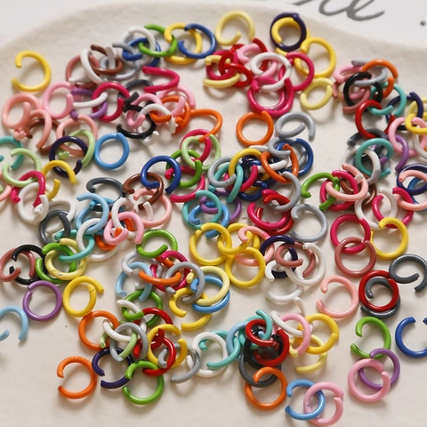 Macaron Color Painted Metal Open Jump Rings Connector For Keychain Jewelry Making DIY Bracelet Necklace Accessories