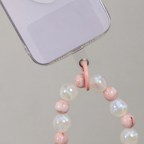 Universal Transparent Phone Lanyard Gasket Tether Tab Phone Case Connector Patch With Metal Ring For Neck Straps Lanyard