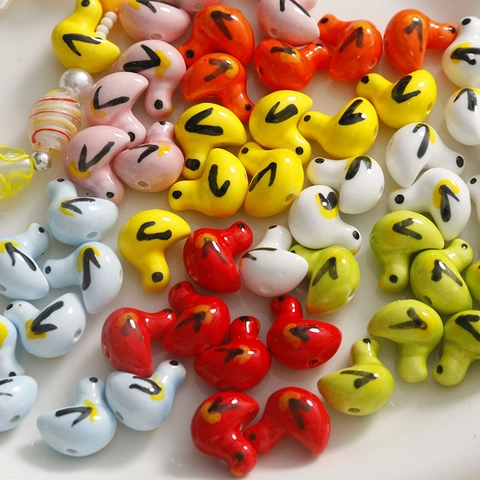 Süße Cartoon Ente Polymer Ton Perlen Für DIY Schmuckherstellung Bunte Tierperlen Für Armband Ohrringe Halskette Basteln