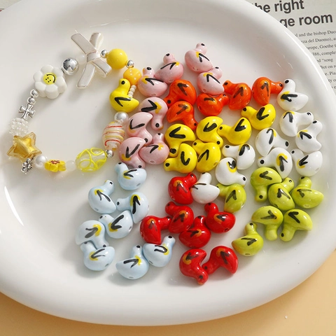 Süße Cartoon Ente Polymer Ton Perlen Für DIY Schmuckherstellung Bunte Tierperlen Für Armband Ohrringe Halskette Basteln