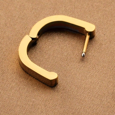U-Shaped Hoop Earrings Stainless Steel Polished Minimalist Geometric Horseshoe Huggie Jewelry For Men Women