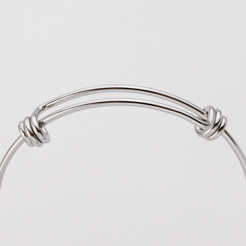Minimalist Stainless Steel Adjustable Bangle For Women Polished Titanium Steel Wire Coil Expandable Bracelet Jewelry Gift