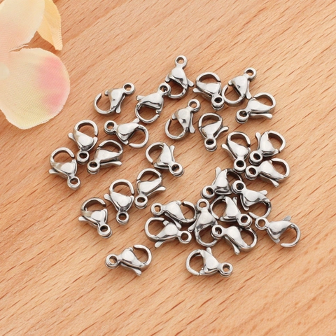 304 Stainless Steel Lobster Clasp For Jewelry Making DIY Bracelet Necklace Connector Polished Gold Silver Plated Clasp Accessory