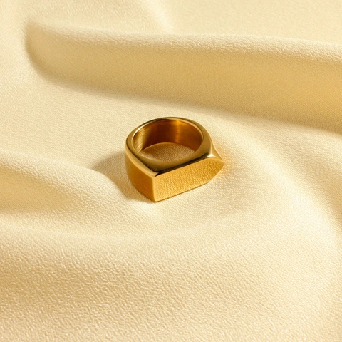 Bague Flèche Minimaliste en Acier Inoxydable pour Hommes Punk Géométrique Poli Or Argent Effilé Bijoux de Doigt en Forme de T