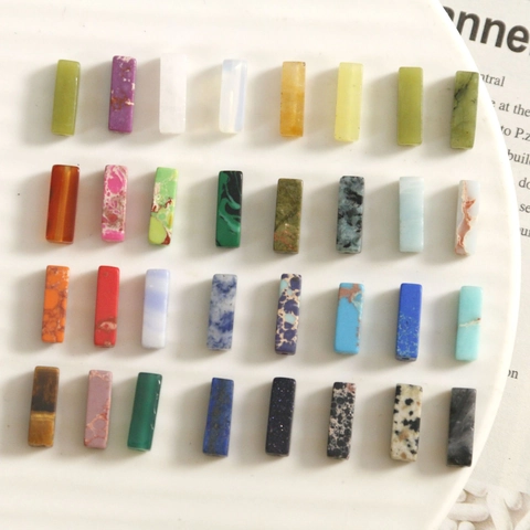 Natuursteen Rechthoekige Kolom Kralen Gepolijste Losse Kralen Voor DIY Sieraden Maken Armband Ketting Accessoires Voor Vrouwen