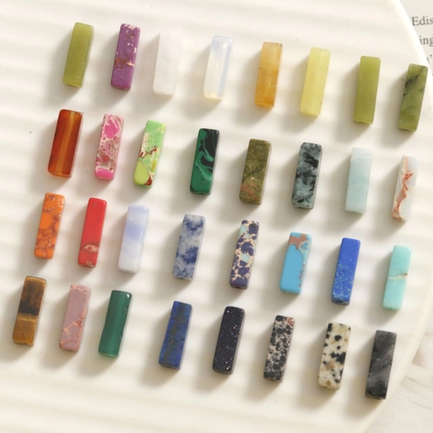 Natuursteen Rechthoekige Kolom Kralen Gepolijste Losse Kralen Voor DIY Sieraden Maken Armband Ketting Accessoires Voor Vrouwen