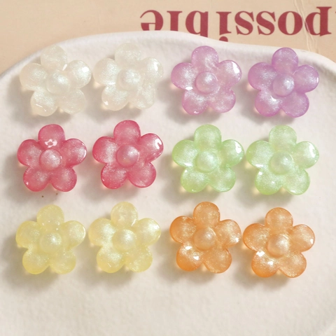DIY Resina Orchidea Petalo di Fiore Perline Glitter Perlato Accessori Per Orecchini Fermagli Per Capelli Custodia Del Telefono