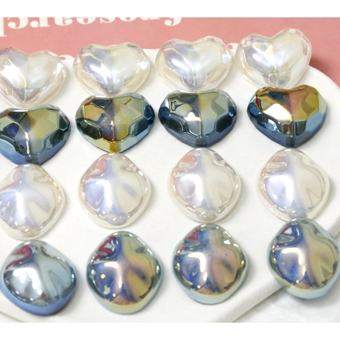 Mermaid Aurora Mabe Shell Πολύπλευρη Καρδιά Ρόμβος Σχήμα DIY Αξεσουάρ Κοσμημάτων για Σκουλαρίκια Κλιπ Μαλλιών Υλικό Θήκης Κινητού