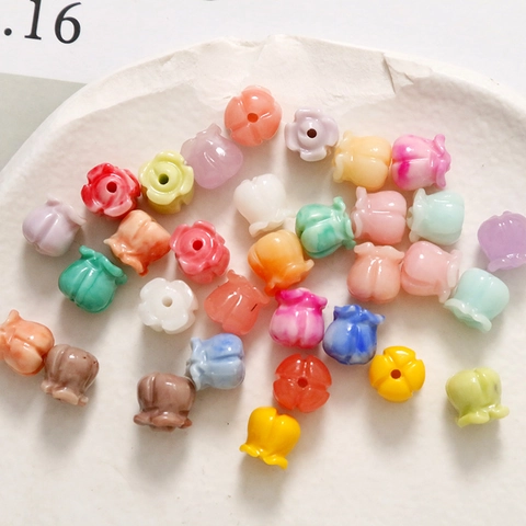 Maiglöckchen Blumenperlen Lackierte Künstliche Perle Harz Für DIY Schmuckherstellung Ohrringe Armband Haarschmuck Damen Bastelmaterialien