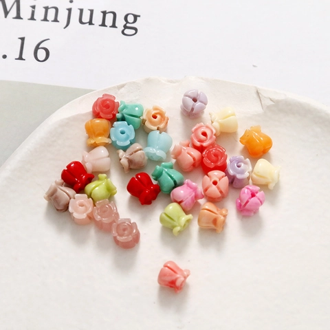 Süße Mini Maiglöckchen Blume DIY Schmuck Zubehör Muschelpulver Glasierte Blume Charms Für Armband Ohrring Basteln