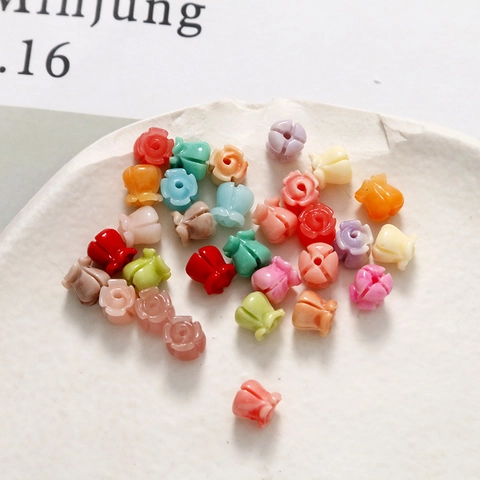 Süße Mini Maiglöckchen Blume DIY Schmuck Zubehör Muschelpulver Glasierte Blume Charms Für Armband Ohrring Basteln