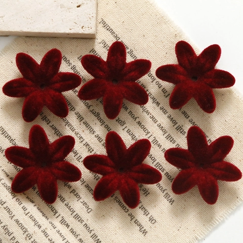 Vintage Αξεσουάρ DIY Λουλούδι από Ακρυλικό Με Έξι Πέταλα Για Σκουλαρίκια Κλιπ Μαλλιών Διακόσμηση Θήκης Κινητού