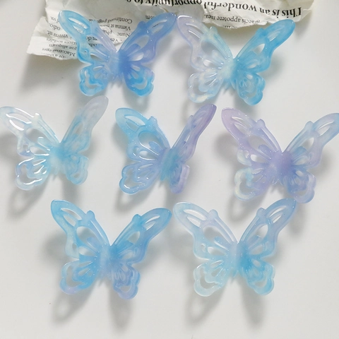 Hollow 3D Butterfly Acetate Pendants For DIY Earrings Hairpin Jewelry Making Accessories Elegant Dreamy Style For Women