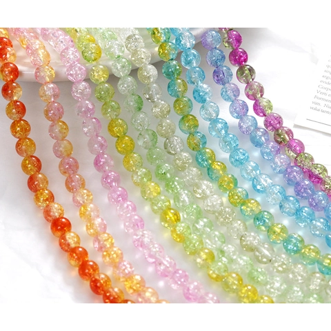 8mm Crackle Ακρυλικές Χάντρες Στρογγυλές Χάντρες DIY Χειροποίητες Χάντρες για Κοσμήματα Σκουλαρίκια Τσιμπιδάκια Θήκες Τηλεφώνου